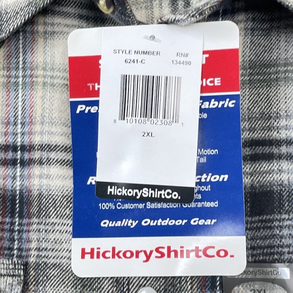 Men’s Extra Heavy Pearl Snap Plaid Flannel Outdoor Shacket Blue Tan Red 2XL NWT - Picture 3 of 9